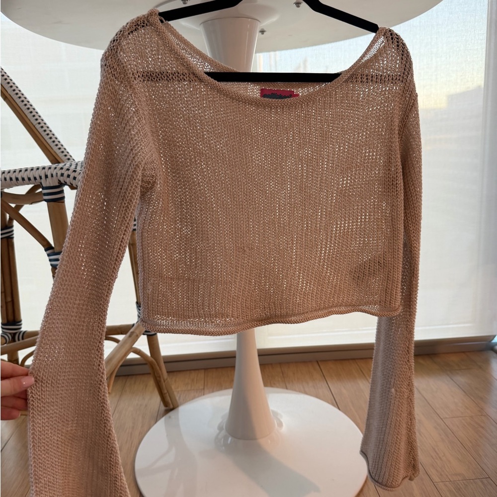 Edikted Cream Knit Sweater